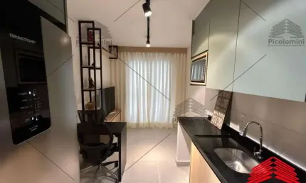 Apartamento a venda em Barra Funda, 1 quarto, varanda, cozinha americana, churrasqueira.