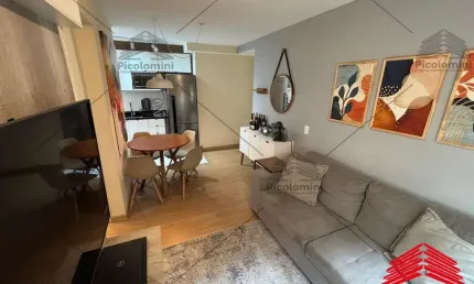 Apartamento à venda no Cambuci Todo Decorado, 42 metros, 2 quartos, sala 2 ambientes, 1 banheiro, móveis planejados, academia, espaço gourmet e mais