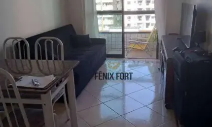 Apartamento com 1 dormitório para alugar, 65 m² por R$ 2.200,00/mês - Vila Guilhermina - Praia Grande/SP