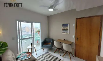 Flat com 1 dormitório para alugar, 41 m² por R$ 3.300,00/mês - Boqueirão - Praia Grande/SP