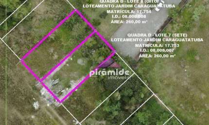 Terreno à venda, 260 m² por R$ 350.000,00 - Massaguaçu - Caraguatatuba/SP