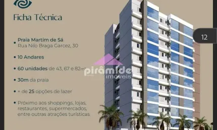 Apartamento com 1 dormitório à venda, 43 m² por r$ 330.000,00 - martim de sá - caraguatatuba/sp