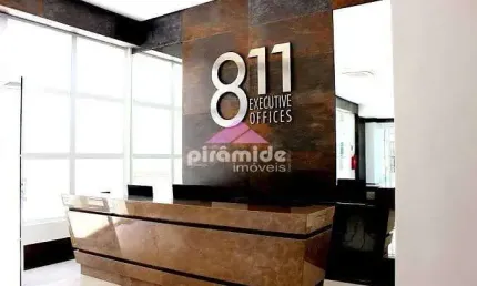 Sala para alugar, offices 811, com ar condicionado, sacada, 2 vagas de garagem.