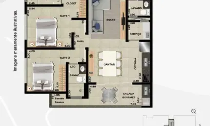 Apartamento com 2 quartos à venda em Itaguá, Ubatuba 