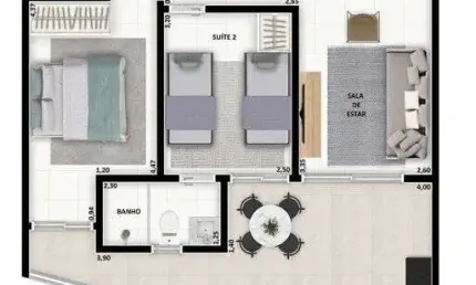 Unidade térrea - apto 2dorm/2suítes - 78,19m²- praia grande- ubatuba-sp