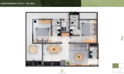 Unidade - 83,79m² - 2 dorm/2suítes, Barra da Lagoa, Ubatuba-SP