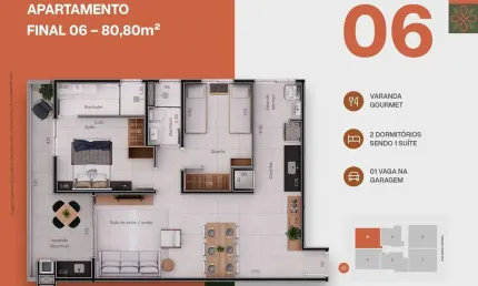 Unidade 1º andar - apto 2dorm/1suíte - 80,80m²- tenório - ubatuba-sp
