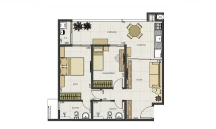 2dorm/1 suíte - 66m² , Praia do Perequê-Açu, Ubatuba-SP