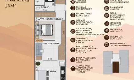 Apartamento com 1 quarto à venda em Tenório, Ubatuba 