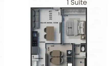 Apartamento com 1 quarto à venda na Praia Grande, Ubatuba 