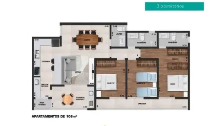 Apartamento com 3 quartos à venda no Centro, Ubatuba 