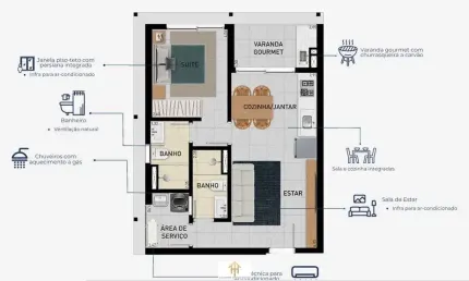 Apartamento com 1 quarto à venda na Avenida Arthur Costa Filho, 155, Centro, Caraguatatuba