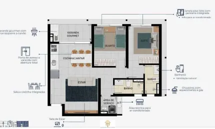 Apartamento com 2 quartos à venda na Avenida Arthur Costa Filho, 155, Centro, Caraguatatuba