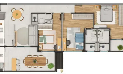 3Dorm/3suítes, 94,00m² - Porto Novo, Caraguatatuba-SP