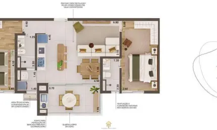 Apto 2dorm/1suíte - 81,51m² - Massaguaçu - Caraguatatuba-SP