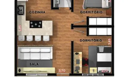 Apto 2dorm - 47,04m² - praia de maranduba, ubatuba-sp