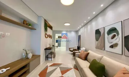 Apartamento frente mar com 3 dormitórios  para venda, mirim