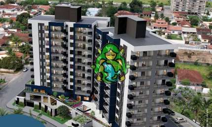 Lançamento com uma suíte à venda, 350 metros da praia,  Porto Novo, Caraguatatuba, SP