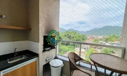 Apartamento mobiliado com suíte e duas vagas pronto para morar no itaguá, ubatuba