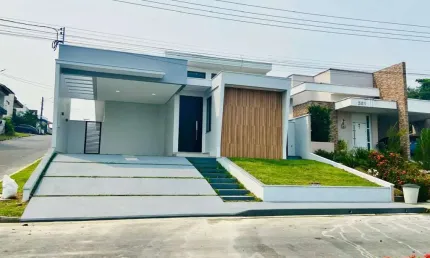 Veja agora essa casa térrea a vend com 3 suítes no Condomínio Reserva do Parque- PONTA NEGRA. Financia!