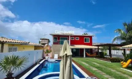 Casa em condomínio fechado com 7 quartos à venda na estrada do coco, barra do jacuípe, camaçari, 250 m2 por r$ 1.300.000