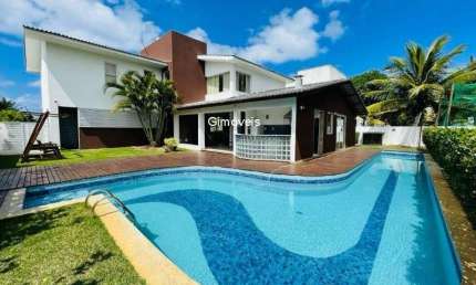 Casa em condomínio fechado com 4 quartos para alugar na RODOVIA BA-099 - ESTRADA DO CÔCO KM 08, Praia de Busca Vida, Camaçari, 350 m2 por R$ 15.000