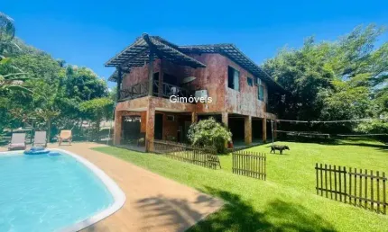 Casa em condomínio fechado com 4 quartos à venda na rodovia ba-099 - estrada do côco, praia de busca vida, camaçari, 560 m2 por r$ 1.650.000