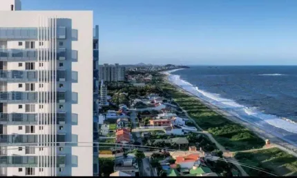 Ocean view - apartamento com vista mar permanente, 2 dormitórios, no itacolomi em balneário piçarras