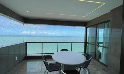 Apartamento com 195 m² 4 quartos sendo 2 suítes e 3 vagas na Av Boa Viagem a Beira Mar Recife-PE