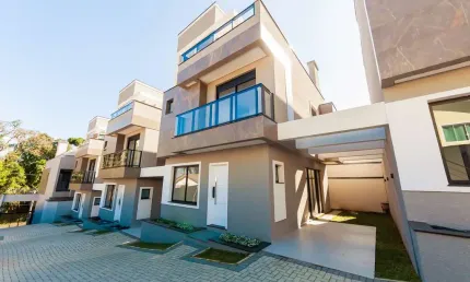 Casa em condomínio fechado com 3 quartos à venda na rua paulo martins, 260, mercês, curitiba, 123 m2 por r$ 1.049.000