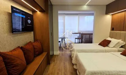 Apartamento com 1 dormitório para alugar, 25 m² por R$ 4.486/mês - Campo Belo - São Paulo/SP Acesso aos principais pontos da Zona Sul de São Paulo: