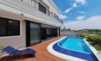 Impecável residência de alto padrão em Alphaville Dom Pedro, Campinas-SP: 4 quartos, 4 suítes, 4 salas, 6 banheiros, 4 vagas, 478,63m².