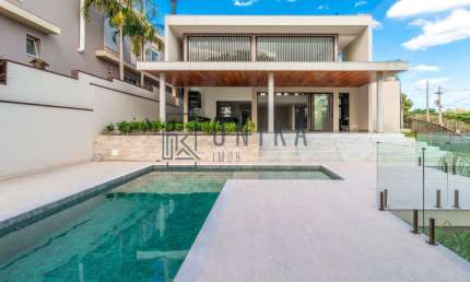 Impecável casa em condomínio à venda em Campinas-SP, Residencial Jatibela! 4 quartos, 4 suítes, 3 salas, 4 vagas, 700m²!