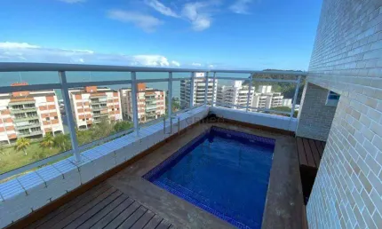 Cobertura com 5 dormitórios à venda, 289 m² por r$ 3.700.000,00 - praia da enseada - tortugas - guarujá/sp
