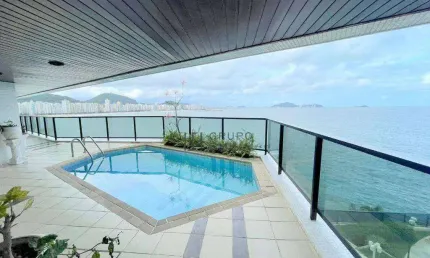 Apartamento com 4 dormitórios à venda, 400 m² por r$ 3.500.000,00 - jardim astúrias - guarujá/sp