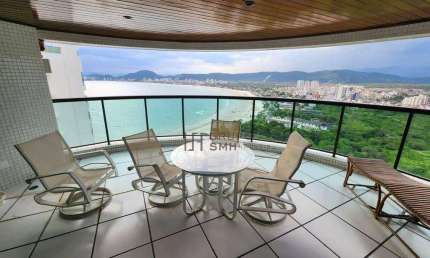 Cobertura com 5 dormitórios à venda, 420 m² por R$ 4.500.000 - Praia da Enseada - Tortugas - Guarujá/SP