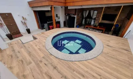 Cobertura com 3 dormitórios à venda, 210 m² por r$ 910.000,00 - astúrias - guarujá/sp