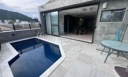 Cobertura Tríplex com 3 dormitórios à venda, 270 m² por R$ 2.490.000 - Barra Funda - Guarujá/SP