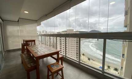 Apartamento com 3 dormitórios à venda, 145 m² por R$ 2.235.000,00 - Praia das Asturias Frente Mar - Guarujá/SP
