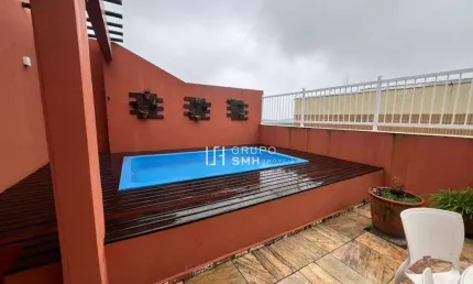 Cobertura com 3 dormitórios à venda, 190 m² por r$ 750.000,00 - astúrias - guarujá/sp