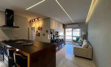 Apartamento com 2 dormitórios para alugar, 74 m² por R$ 5.500,00/mês - Tombo - Guarujá/SP