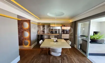 Apartamento à Venda no Condomínio Stellato - Chácara Santo Antônio. Varanda com churrasqueira