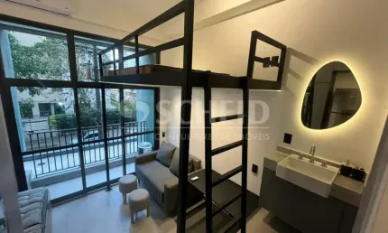 APARTAMENTO STUDIO A VENDA MOBILIADO E ALUGADO NO CONDOMINIO VERSA BROOKLIN 22 M² BAIRRO BROOKLIN