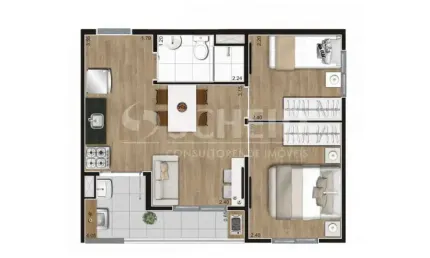 Apartamento 2 quartos - Lazer de Clube - Santo Amaro