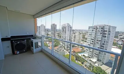 Apartamento Mobiliado, Campo Belo,1quarto, 1 vagas, cozinha, sala, terraço, 1 vaga, banheiro  social