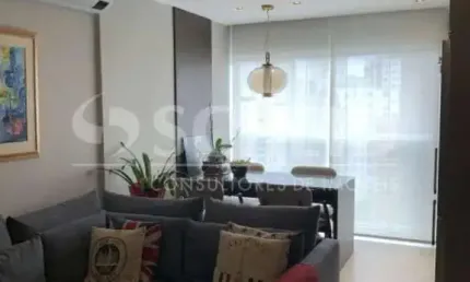 Apartamento mobiliado campo belo, 1 quarto, 2 banheiros, sala,terraço, 1 vaga,