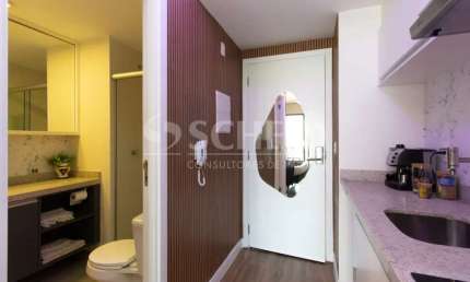 Flat com 1 quarto à venda na Alameda dos Jurupis, --, Moema, São Paulo