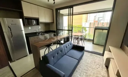 Apartamento á Venda no Campo Belo com 46m², 1 quarto sendo 1 suíte, 1 vaga.