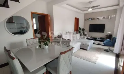 Sobrado em condomínio fechado com 3 quartos sendo 1 suíte  e 2 vagas.
