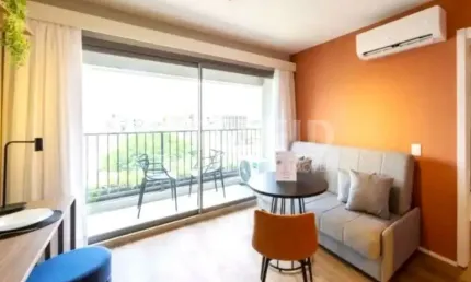Aparamento moderno mobiliado ao lado do metro em moema